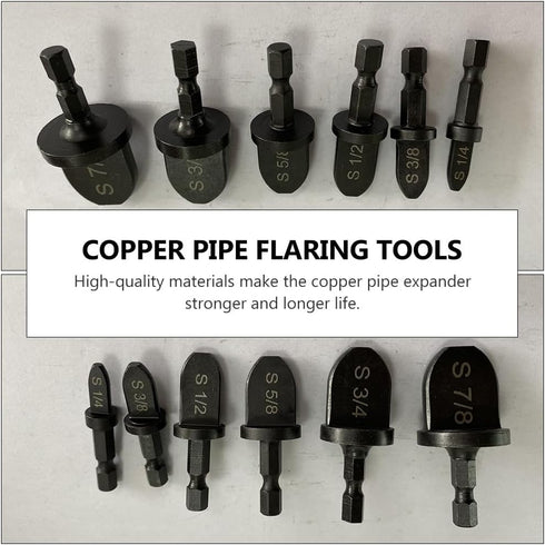 6pcs Hex Shank Expander Drill Bits Hand Tool Specialty Tools for Flaring and Swaging