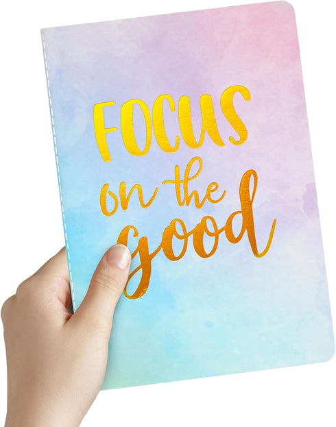 Paper Junkie 6 Pack Inspirational Notebooks, A5 Motivational Soft Cover Journals, Watercolor Designs, Gift Set