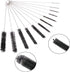 Tube Cleaning Brush, 12Pcs Set 8 Inch Long Nylon Flexible Bottle Brushes, Straw Cleaner for Narrow Neck Bottles Cups (Black - 12PCS) by NiuXTool