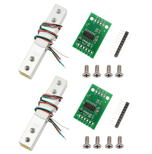 2 Sets Digital Load Cell Weight Sensor with Screws + HX711 AD Module for DIY Electronic Kitchen Scale Kit