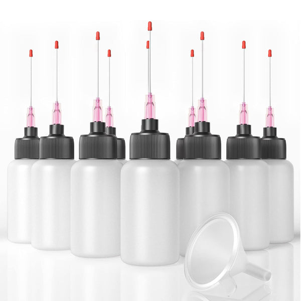 TITGGI 10 Pcs Needle Oiler, Precision Tip Applicator Bottle, LDPE Gun Oil Bottle with Extra Long Stainless Needle Tip