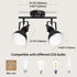 2-Light E26 Bulbs LTBLIGHT LED Track Lighting Kit, Directional Ceiling Light Fixture, Industrial Black Ceiling Spot