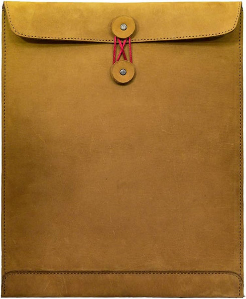 Hide & Drink Full Grain Leather Mailing Envelope Document Holder, Vintage Vertical Protector