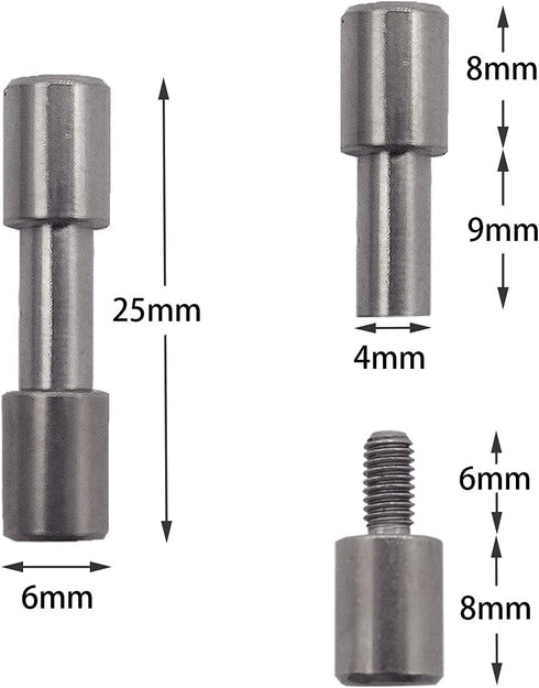 10 sets of stainless steel bracket bolt fasteners tactical lock rivets, knife DIY tool handle fastener revision, EDC knife screw(Head Diameter6 mm)