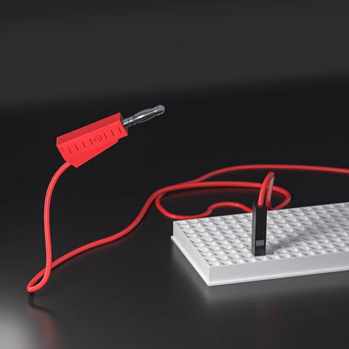 Goupchn Stackable Banana Plug to Breadboard Male Jumper Wires, Soft Flexible Silicone Test Leads for Electrical Testing