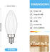 FUTIME 6Pack B11 E12 Bulbs, 5W 40 Bulbs,Warm 2700K Dimmable Bulb 450LM Bulb LED Candelabra Equal watt Edison Light