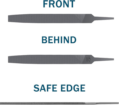 6-inch Flat Medium Cut File, Double Cut Teeth High Carbon Steel Hand File for Wood, Metal, Plastic