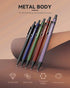 Four Candies 5PCS Metal Mechanical Pencil Set, 0.5mm with Dual Spring, Vintage Barrels, 240 HB Lead Refills