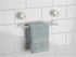2 Pack, mDesign Strong Suction Wall Mount Plastic/Metal Wash Cloth Hand Towel Bar for Bathroom, Shower Stall, Bathtub