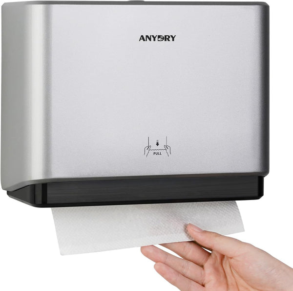 anydry 200-Sheet Wall-Mounted Paper Towel Dispenser, Fits Multi-Fold Towels up to 10x3.1