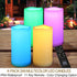 4-Pack 3x6 IP64 Multicolor Outdoor LED Pillar Candles with Timer and Remote - Waterproof Color Changing LED Pillar