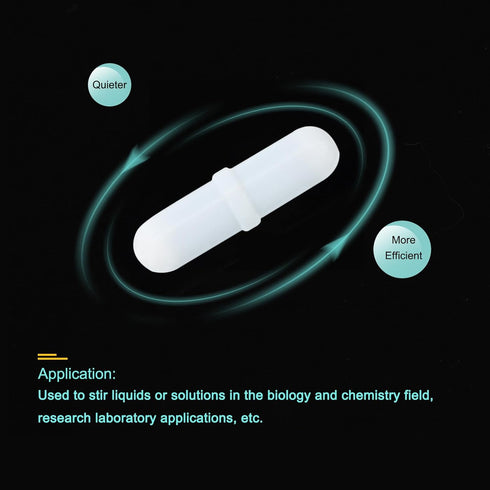 MECCANIXITY Magnetic Stirrer Mixer - 25mm/1" PTFE Coating Stir Bar Rod for Laboratory, Pack of 10