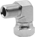 (2-PACK) 1501-06-08 Hydraulic Hose Adapter Fitting - 3/8" Male × 1/2" Female Swivel 90° Elbow