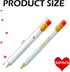 Outus 50 Pieces Wedding Pencils for Bridal Shower Half Pencil with Eraser 4 Inch Mini Hexagon 2 HB Short Pre Sharpened Half Pencils for Wedding Presents,Golf,Classroom, School, 2 Styles (White) by Outus