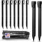 USA MADE - Black (25-PACK) - 10" Inch Heavy Duty Plastic Landscape Edging Stakes, Anchoring Spikes for Edging