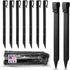 USA MADE - Black (25-PACK) - 10" Inch Heavy Duty Plastic Landscape Edging Stakes, Anchoring Spikes for Edging