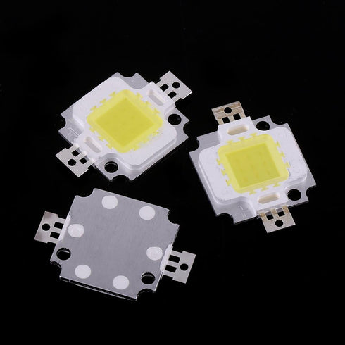 LED Chip Bulb, 10Pcs 10W Warm/Cool White SMD Chip COB DC 9-12V for Lamp Flood Light Replacement