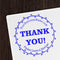 Custom Thank You Stamp with Elegant Blossom Ring Design | Pre-Inked Business