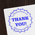 Custom Thank You Stamp with Elegant Blossom Ring Design | Pre-Inked Business