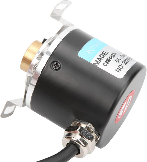 Incremental Optical Rotary Encoder, 30mA ABZ Encoder, 6mm Half Hollow Shaft, DC5-24V for Office Automation