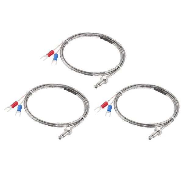 uxcell K-Type Thermocouple Temperature Sensors M6 Thread Probe with 1M Wire, 3pcs
