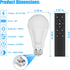 MXhme A19 Bulbs 800LM 9W, 60W Bulbs,Stepless Dimmable 3000K-6000K,E26 80+,2.4GHz,25000+ Bulb Decor,2Bulb&2Remote LED