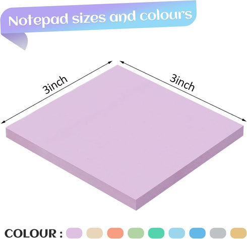 Joyberg 18 Pads Sticky Notes, 3x3” Aesthetic Sticky Notes, 9 colors of Neutral Notes for Office, School, Home Desks, and More, 50 Sheets/Pad by Joyberg