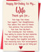 BENNLOOS Funny Birthday Card for Wife, Romantic Birthday Card from Husband, Sweet Wife