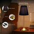 HPUFKOT 3-Color LED Metal Table Lamp -Fabric Shade Desk Lamp, LED Desk Lamp for Bedroom Nightstand,Patio Table