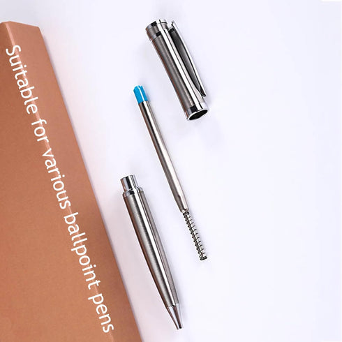 HeTaoCat Blue Ink Refill Pack of 5, Replaceable Medium Point Ballpoint Pen Refills (Blue)
