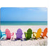 Beach Gaming Mousepad Summer Beach Colorful Chairs Mouse Pad for Computer Desk Laptop 9.5 X 7.9 Inch