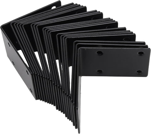 NINGWAAN 20 2.9 2.9 1.9 inch PCS L Corner Brackets, Stainless Steel Black Joint Right Angle Bracket, Corner Brace Shelf