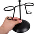 2-slot DOITOOL Ice Cream Cone Holder Stand, Iron Ice Cream Display Rack with Base, Black Egg Cone Holder for Dessert