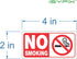 iSYFIX No Smoking Sign Sticker for Homes – 6 Pack 4x2 inch – Premium Self-Adhesive Vinyl, Laminated for UV, Weather,