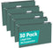 HERKKA 30 Pack Hanging File Folders, Legal Size, Heavy Duty 0 Inch Expansion, Green, Adjustable Tabs for Bulky Files