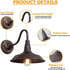 9.8" E26 Outdoor Wall Light, Iron Art Gooseneck Wall Lanterns, Retro Barn Lights, Indoor and Outdoor Wall Mounted