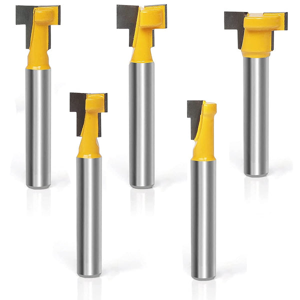 Keyhole Router Bit Set- 1/4 Inch Shank Router bits5 pcs Router Bit