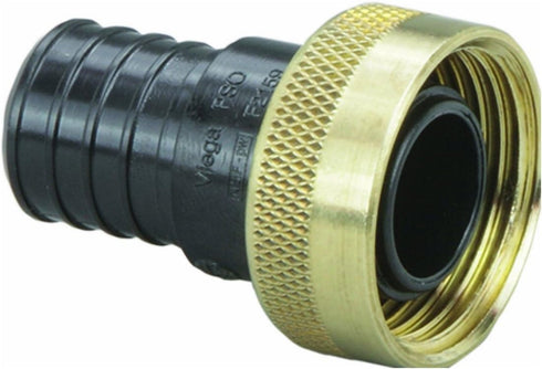 VIEGA 50141 Pureflow Zero Lead Poly Alloy Pex Crimp Supply Adapter with 3/4" x 1 Crimp x Manabloc Supply (3-Pack)