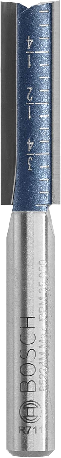 Bosch 85224MC 5/16 in. x 1 in. Carbide-Tipped Double-Flute Straight Router Bit