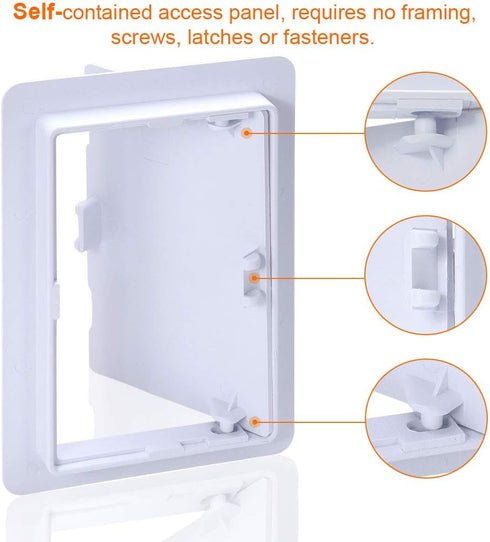 Suteck Plastic Access Panel for Drywall Ceiling, 4 x 6 Inch, Reinforced Plumbing Wall Access Doors, Removable