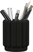 Silicone Pen Holder, Cute Desk Pencil Cup for Kids Office Decor, Desk Accessories Organizer (Black)