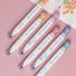 Double-Headed Cute Light Color Eye Protection Highlighter Markers, 6-Pack of 12 Flat Heads for School Supplies