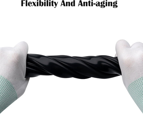 Eastrans 1/4" ID Silicone Tubing, Food Grade Flexible Hoses, High Temp for Home Brewing, 5 Feet Length, Black