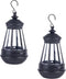 Small Hanging Solar-Lantern Lights Replacement - 2 Pack Waterproof Mini Solar Lanterns