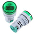 AITRIP 5PCS Digital DC Voltmeter LED Display Voltage Meter 20-500V Monitor with Green Indicator Round Lamp