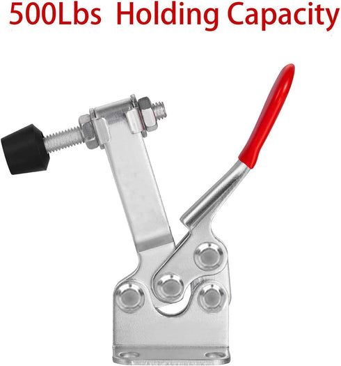 Accessbuy Toggle Clamp 225D, Heavy Duty Large Hold Down Clamp, 500Lbs Capacity, Quick-Release, 2 Pack