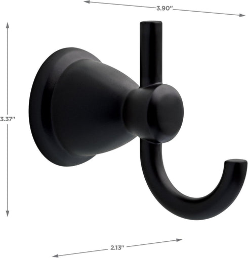 Franklin Brass KIN35-MB Kinla Robe Hook in Matte Black for Bathroom