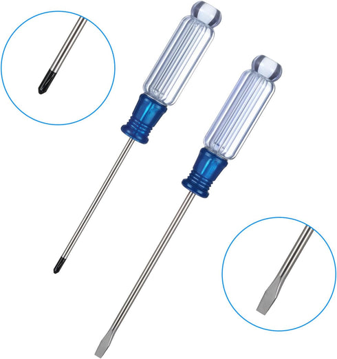 QfwdfcTrenz 4PCS Set, Set Small Screwdriver Tool Flat Head and Phillips, Small Screwdriver Steel Screwdrivers for Toys