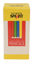 School Smart No 2 Pencils, Hexagonal with Latex-Free Erasers, Assorted Body Colors, Pack of 144