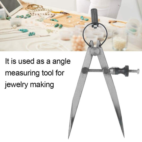 Spring Caliper Flat Leg Divider, Compass Divider Caliper for Jewelry Toolmaker Precision Angle Measuring